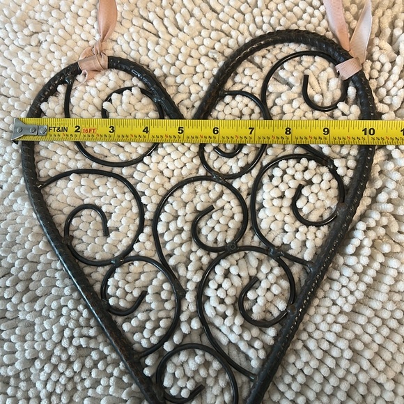 Brown Metal Decorative Heart - Picture 2 of 4